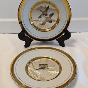 Japanese Gold Set of 2 Decorative Plates